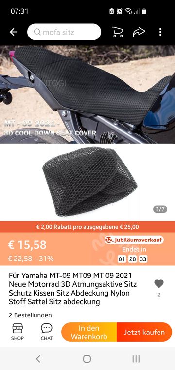 Motorrad Sitzbezüge 3D Mesh Stoff Sonnenschutz Roller Sitzbezüge